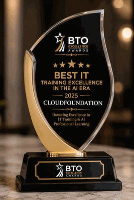 BTO AI Excellence Award trophy